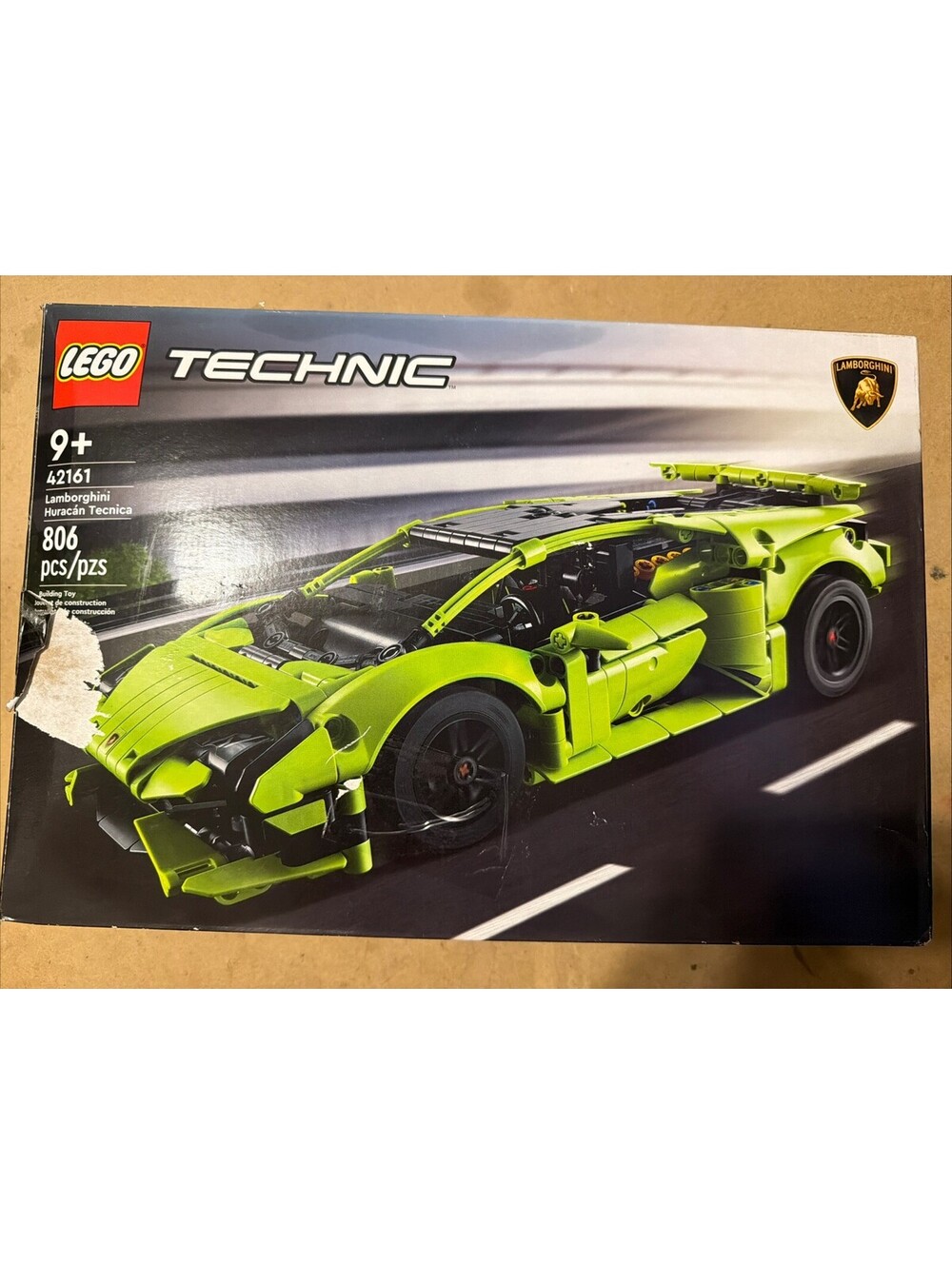 LEGO Technic Lamborghini Huracán Tecnica 42161 806pcs Damaged Box Sealed Content